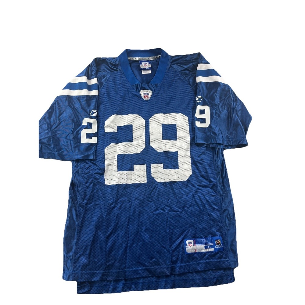 Indianapolis Colts Jersey Men's Large Blue Reebok On Field Joseph Addai #29 NFL